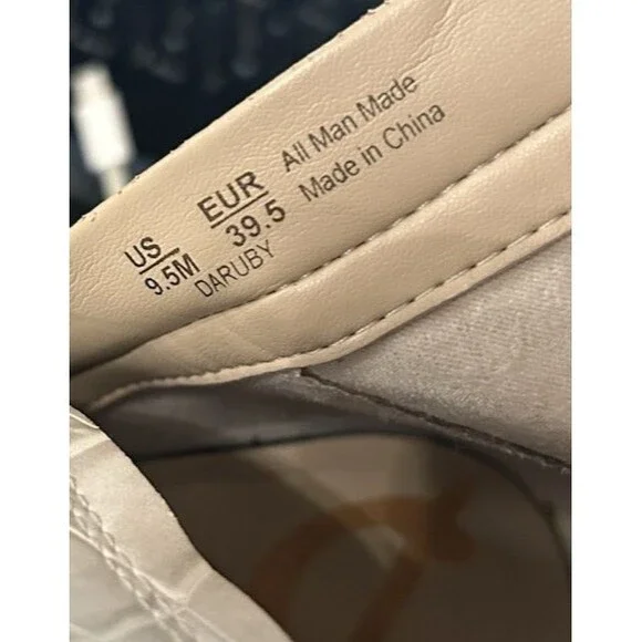 Sam Edelman Daruby Croc Ivory Block Heel Square Toe Boots Side Zip 9.5M - Picture 12 of 12